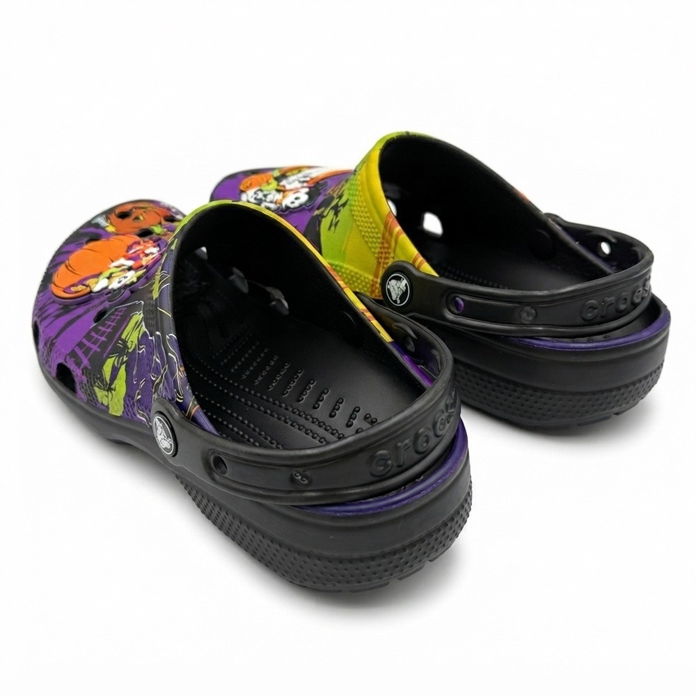 Mickey Mouse Halloween Pumpkin Patch Crocs Unisex M6 W8 Black Purple 210275-90H - Picture 7 of 12